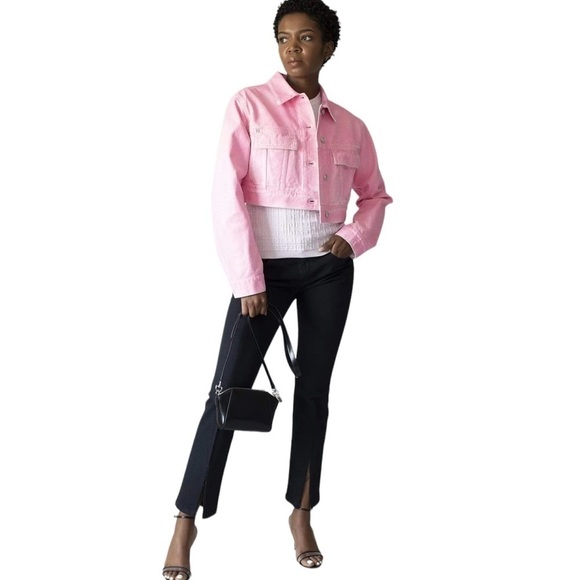 Frame Jeans Mini Boot Slit Film Noir Cut Off Waist Size 31 - Picture 2 of 16